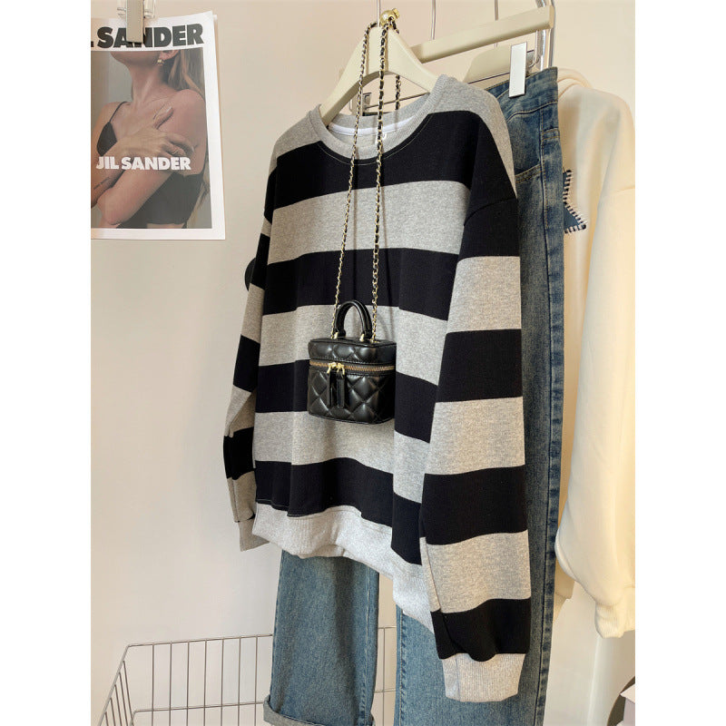 Women's Vintage Striped Sweatshirt