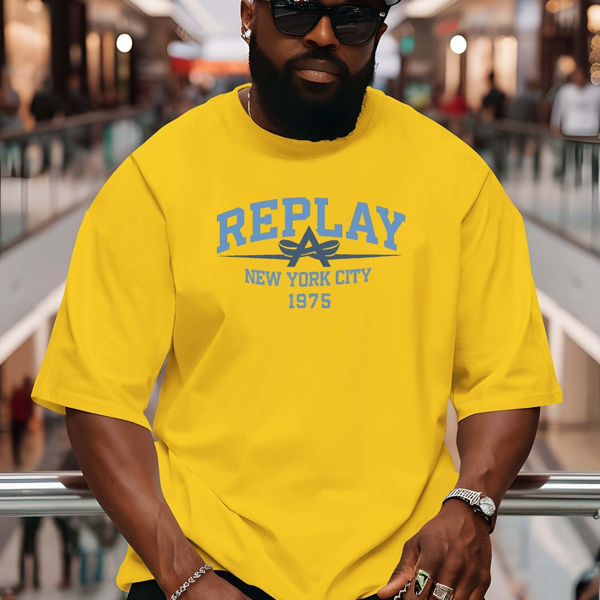 Summer Men Cotton T-Shirt Brooklyn Printing Tops Tees Male F