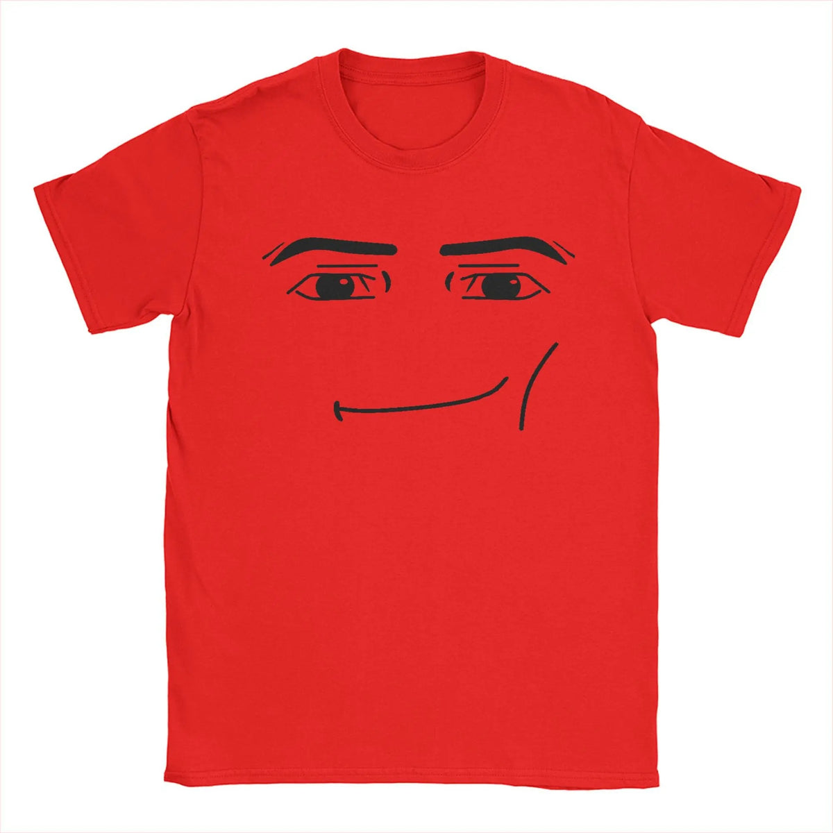 Anime Robot Robloxs Face T-Shirts Women Fun Tees Crew Neck S