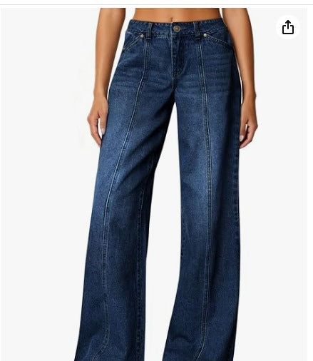 Casual Loose-Fit Denim Jeans – Women's Everyday Style