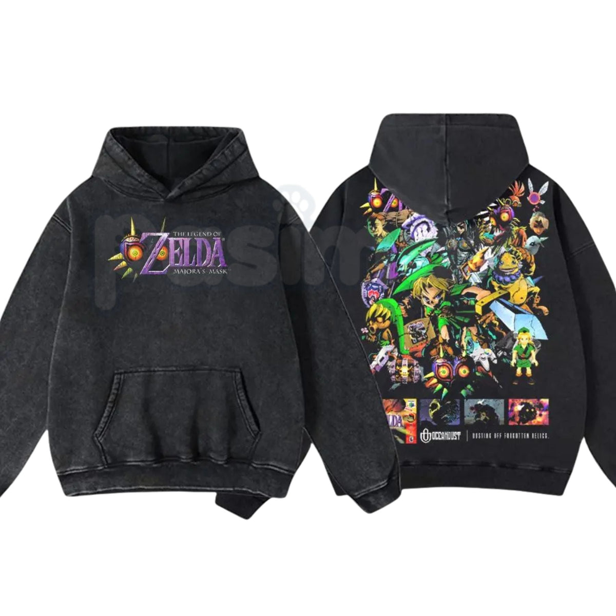Legend of Zelda Majora’s Mask T-Shirt – Vintage Washed Retro Gaming Tee
