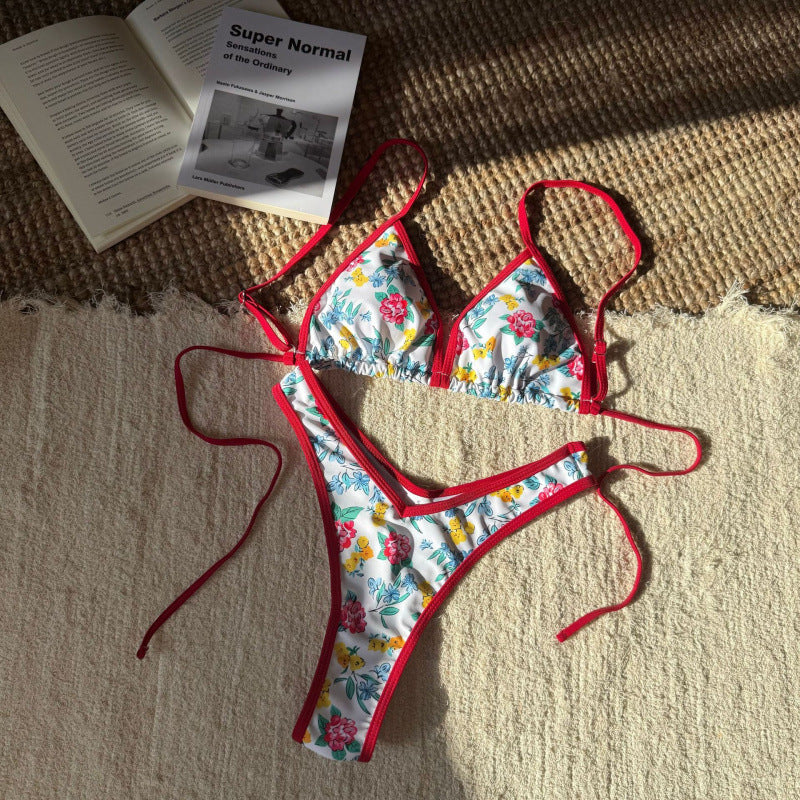 Ladies' split leopard print sexy swimsuit for women