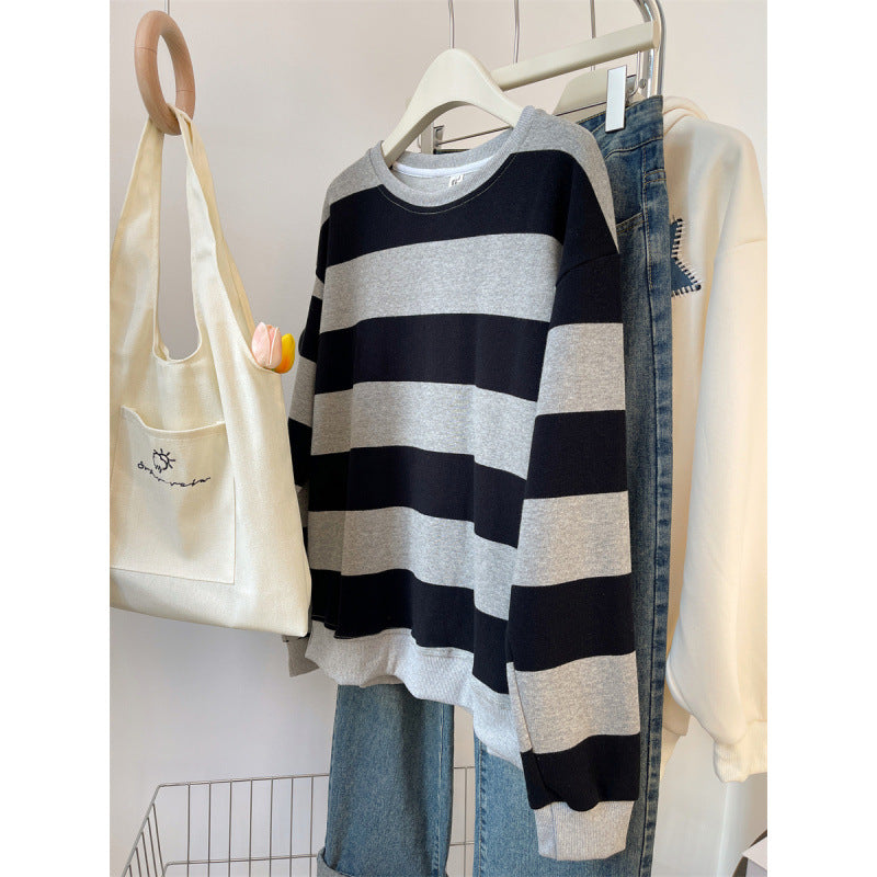 Women's Vintage Striped Sweatshirt