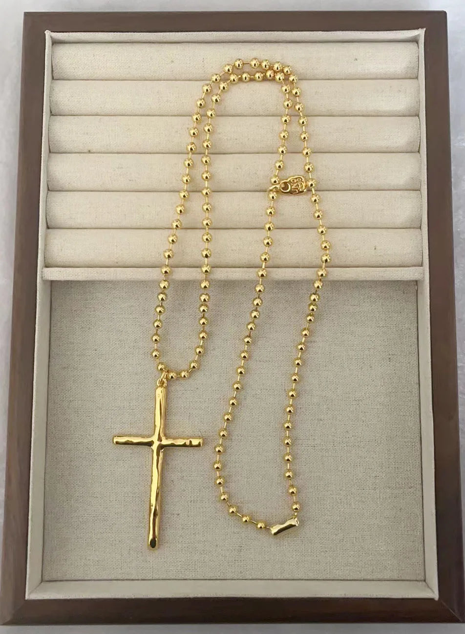 New Spain Hot Selling High Quality Smooth Cross Exquisite Pendant Women's Necklace Romantic Jewelry Gift Pack