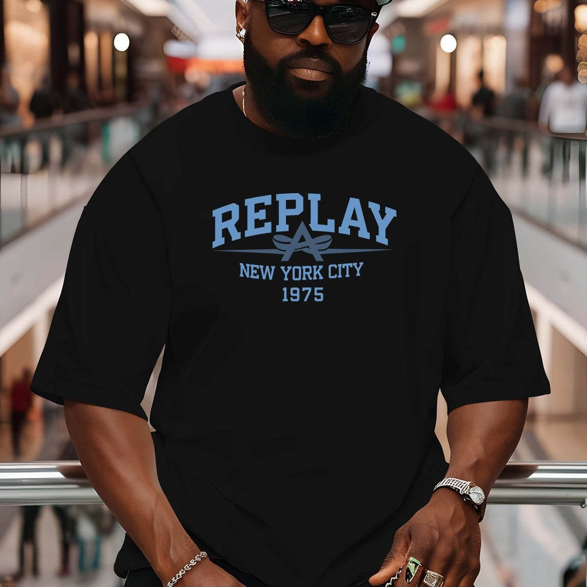 Summer Men Cotton T-Shirt Brooklyn Printing Tops Tees Male F