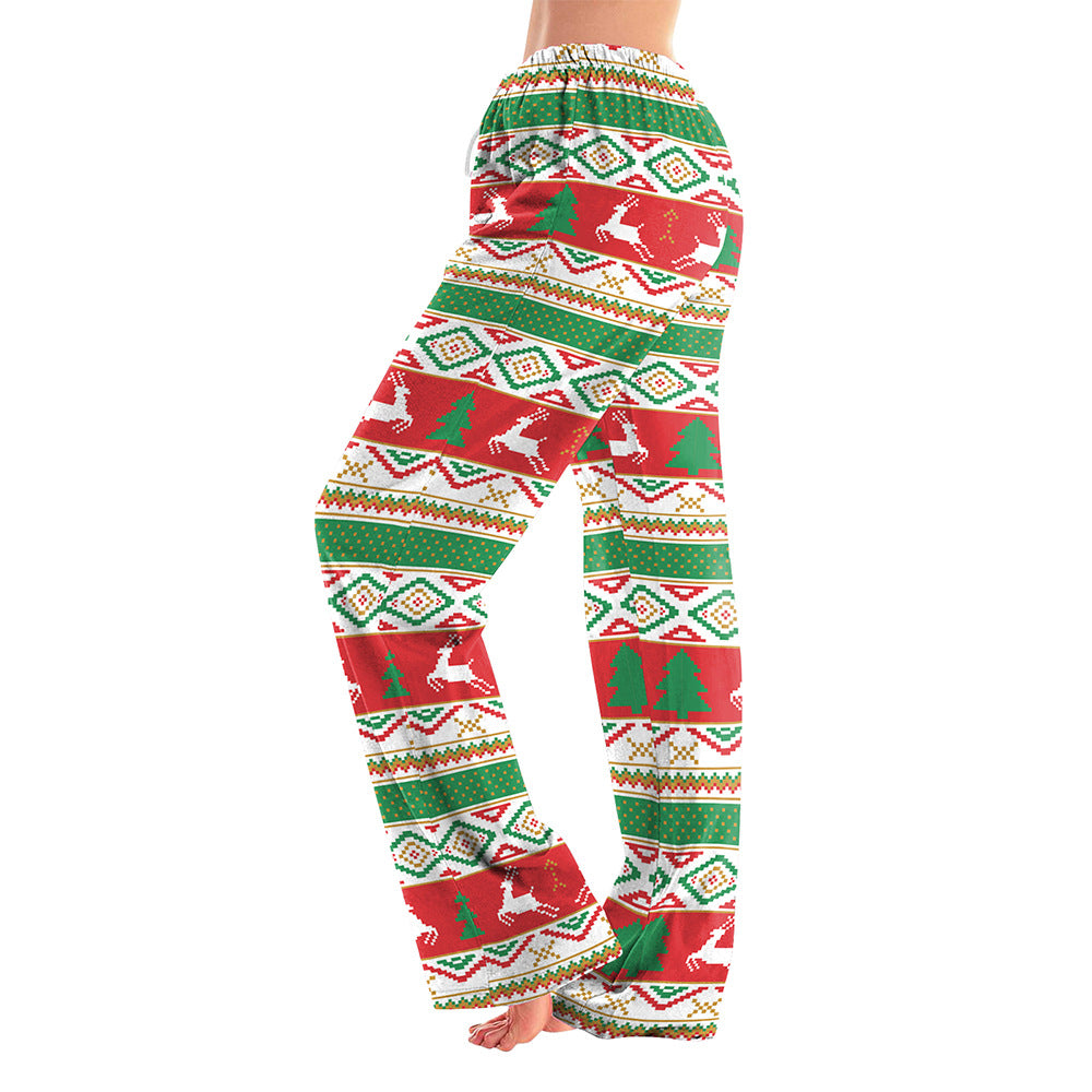 Christmas ladies' home pants
