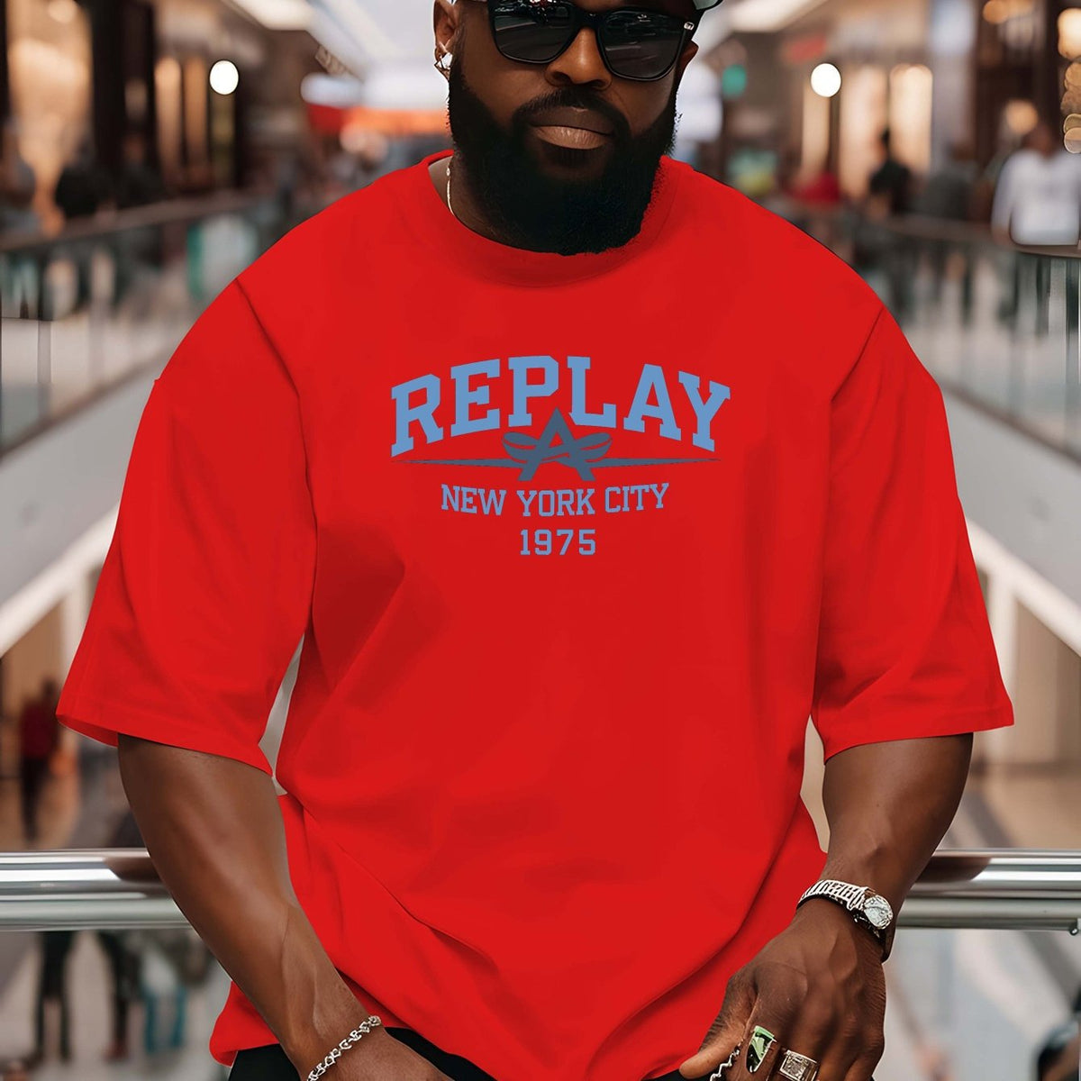 Summer Men Cotton T-Shirt Brooklyn Printing Tops Tees Male F