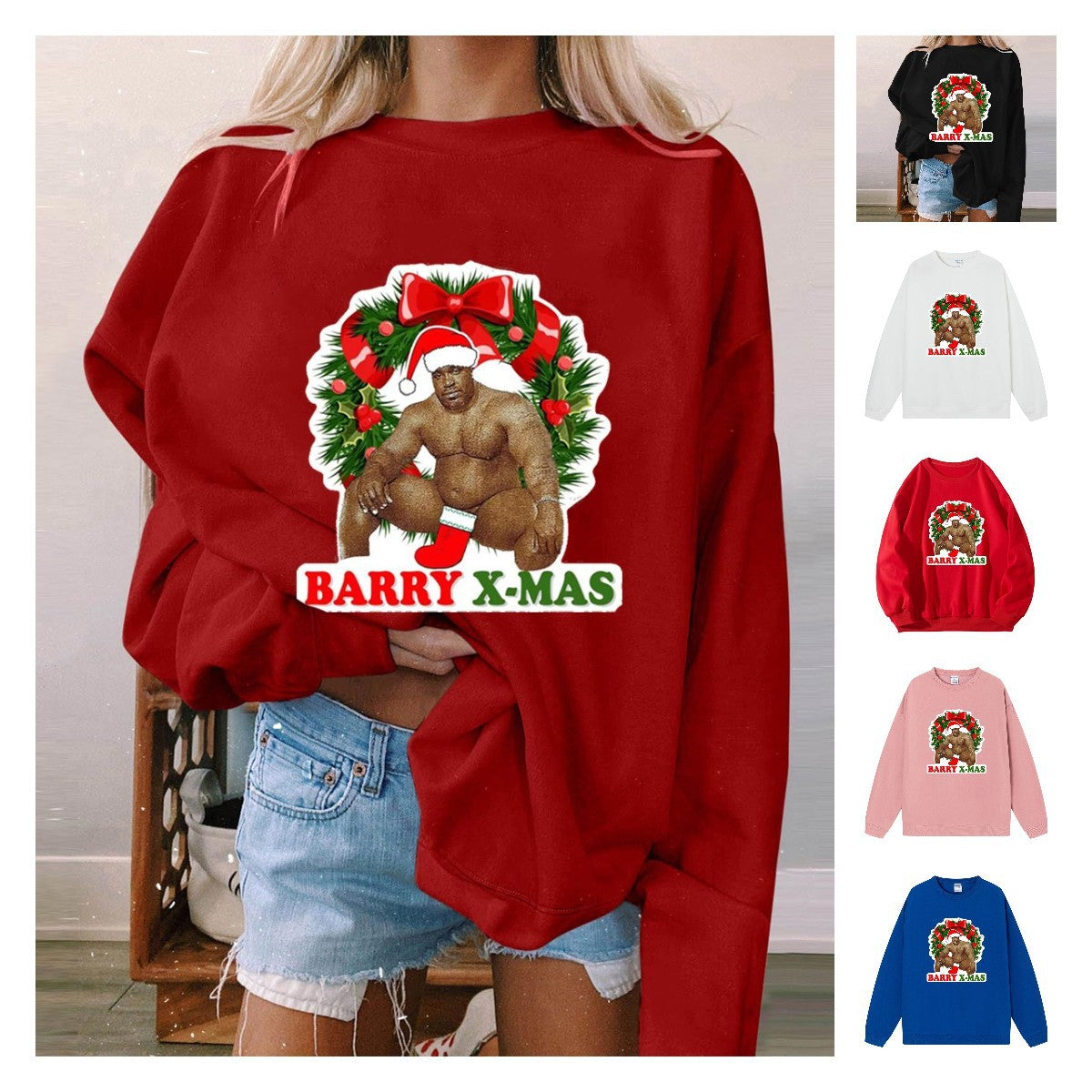Christmas spoof pattern print for ladies