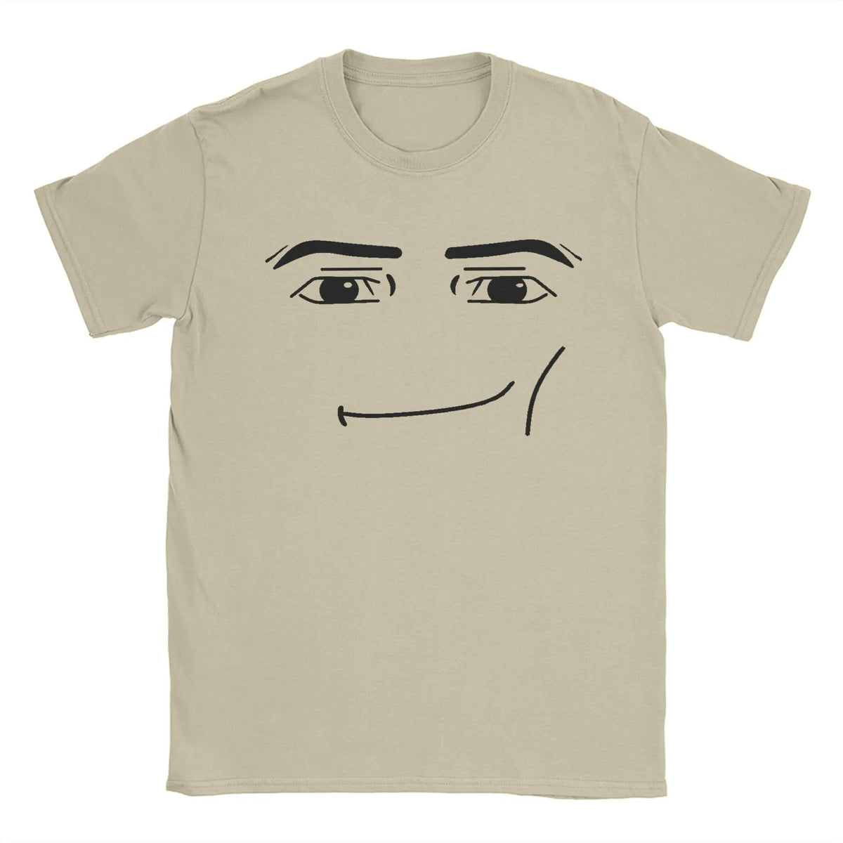 Anime Robot Robloxs Face T-Shirts Women Fun Tees Crew Neck S