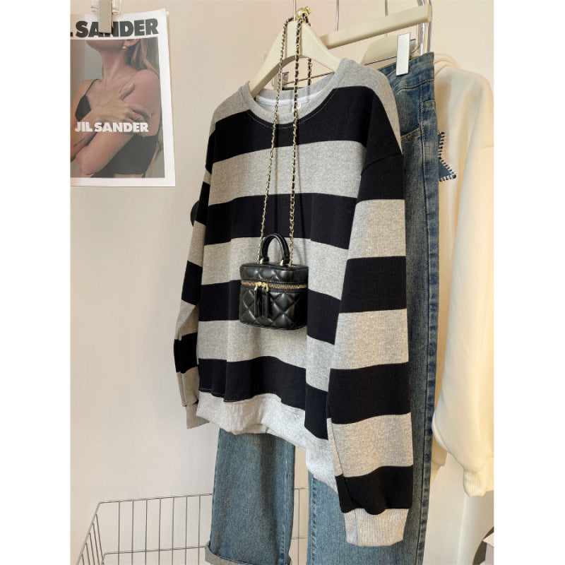 Women's Vintage Striped Sweatshirt