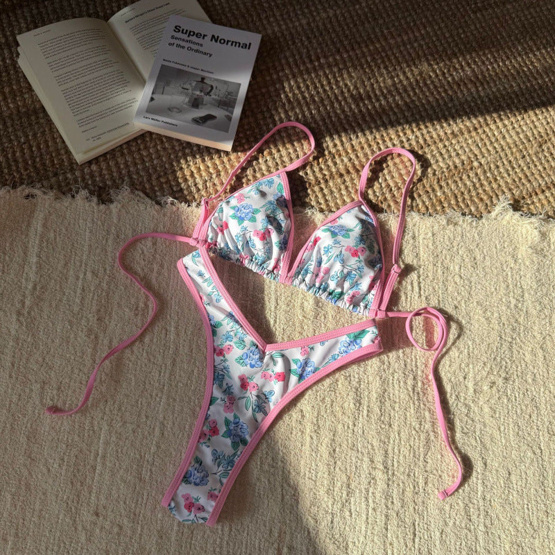 Ladies' split leopard print sexy swimsuit for women