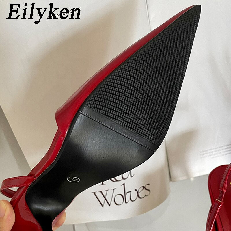 Spring New Women Slingback Pumps Sandals Pointed Toe Slip On Thin High Heel Ladies Elegant Shoes Sanda