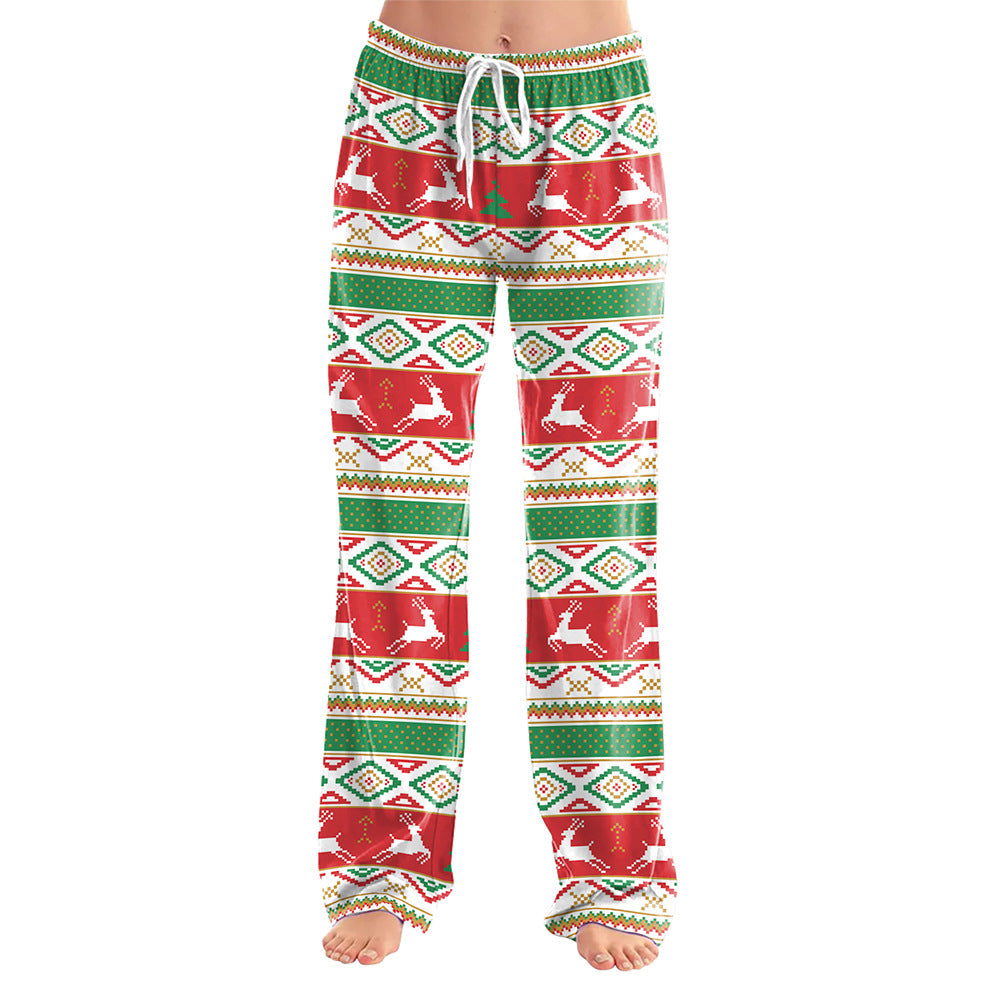 Christmas ladies' home pants