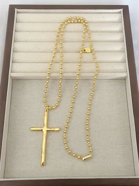 New Spain Hot Selling High Quality Smooth Cross Exquisite Pendant Women's Necklace Romantic Jewelry Gift Pack