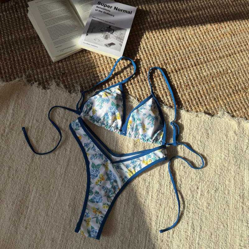 Ladies' split leopard print sexy swimsuit for women