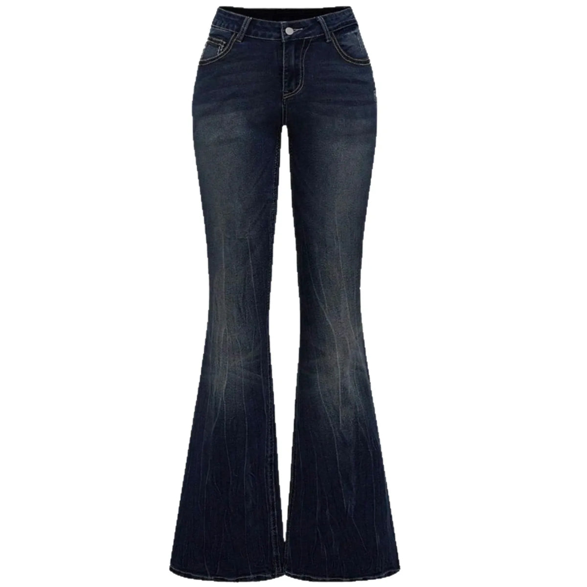 Vintage Embroidered Rhinestone Flare Jeans – Women's Bootcut Denim