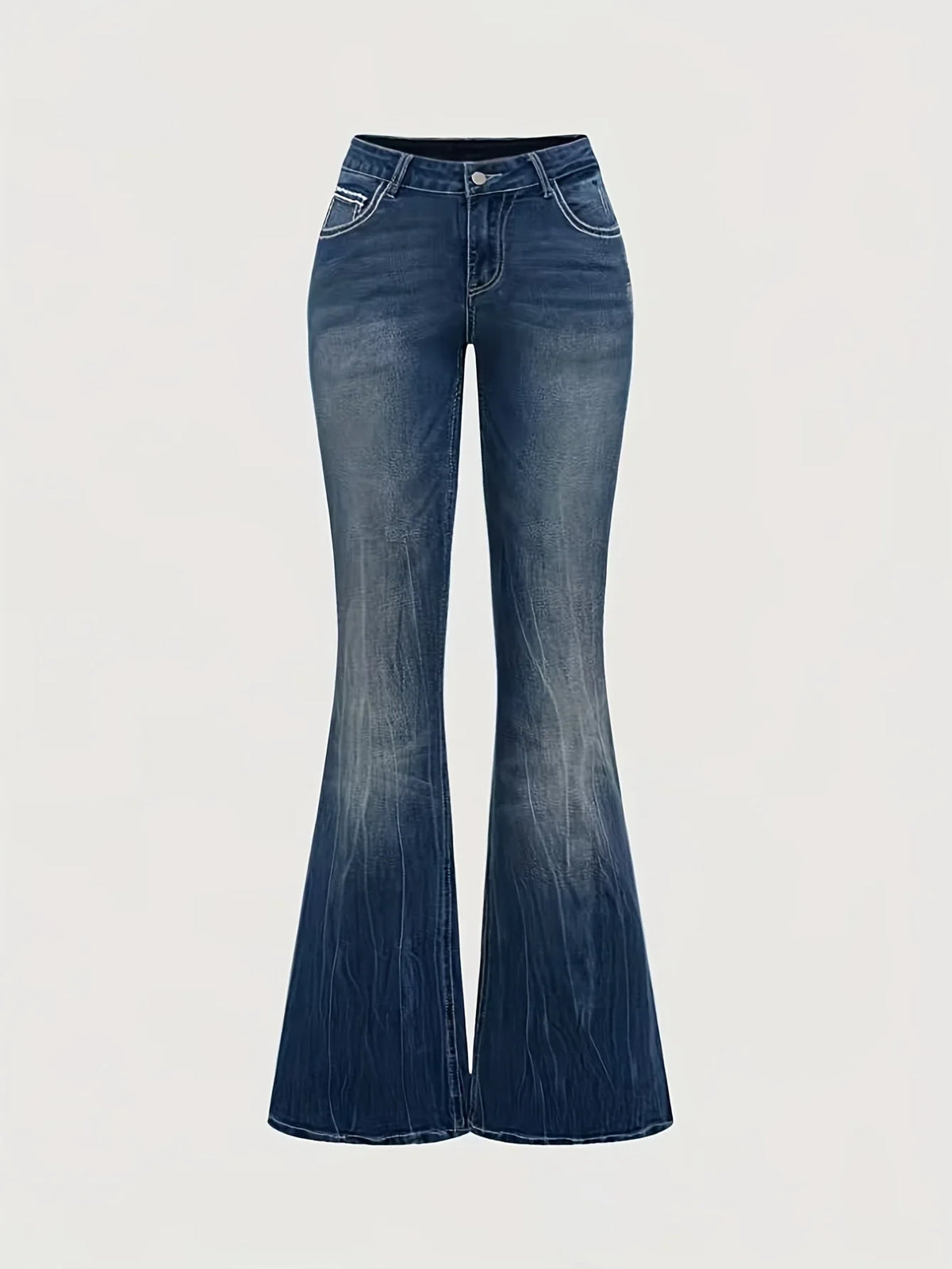 Vintage Embroidered Rhinestone Flare Jeans – Women's Bootcut Denim