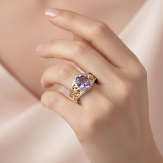 Amethyst Ring - On Hand