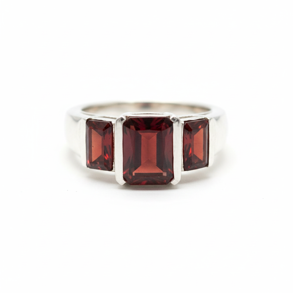 Garnet Rectangle Ring