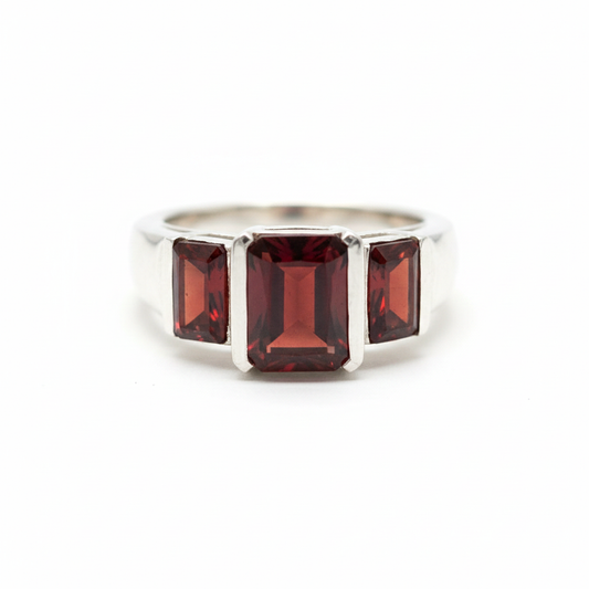 Garnet Rectangle Ring
