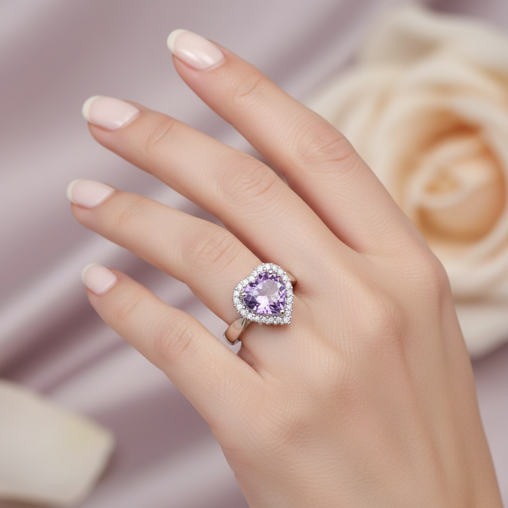 Heart Amethyst - On Hand