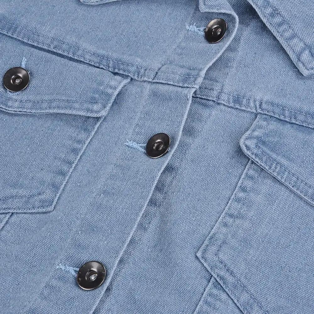 Vintage Ripped Puff Sleeve Denim Jacket – Women's Streetwear
